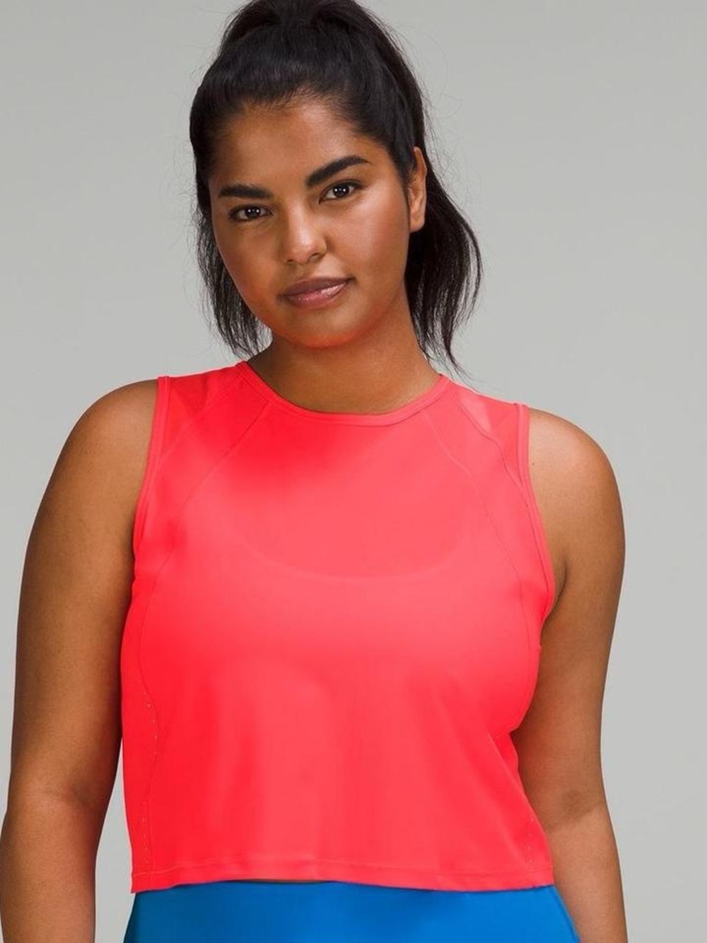 lululemon athletica Sculpt Cropped Tank in Bright Pink Coral (Flare) - Size 8
